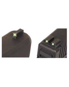 TruGlo TG-231S1 Tritium Night Sights Square Green Front/U-Notch Green Rear with Nitride Fortress Finished Frame for Sig P-Series with #8 Front & Rear