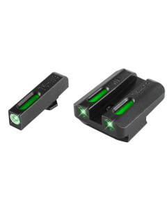 TruGlo TG-13WA1A TFX  3-Dot Set Tritium/Fiber Optic Green with White Outline Front, Green Rear with Nitride Fortress Finished Frame for Walther PPQ