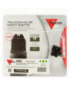 Trijicon 600850 HD XR Night Sight Set 3-Dot Tritium Green with Yellow Outline Front, Green with Black Outline Rear Black Frame for S&W M&P, M&P M2.0, 9/40 SD VE (Except M&P Shield, CORE)