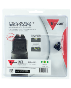 Trijicon 600875 HD XR Night Sight Set 3-Dot Tritium Green with Yellow Outline Front, Green with Black Outline Rear Black Frame for Springfield XD-S, XD-E