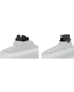 TruGlo TG-231N1W Tritium Pro Night Sights Square Green with White Outline Front/U-Notch Green Rear with Nitride Fortress Finished Frame for 1911 with Novak 260 Front, 450 Rear