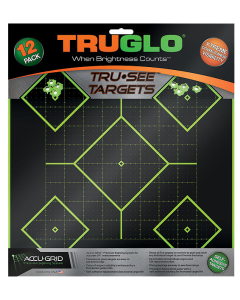 Truglo TG-14A12 Tru-See  Self-Adhesive Paper 5-Diamond Black/Green 12 Per Pkg