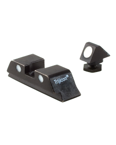 Trijicon 600234 Bright & Tough Steel Night Sight Set 3-Dot White Front & Rear Black Frame for Most Glock Including MOS Variants (No Tritium)