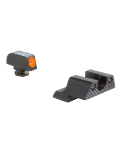 Trijicon 600785 HD Night Sight Set 3-Dot Tritium Green with Orange Outline Front, Green with Black Outline Rear Black Frame for Glock 42, 43, 43X, 48