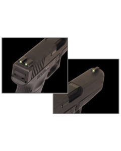 TruGlo TG-231G1 Tritium Night Sights Square Green Front/U-Notch Green Rear with Nitride Fortress Finished Frame for Most Glock (Except for MOS Variants)