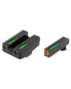 TruGlo TG-13GL2PC TFX Pro  Square Tritium/Fiber Optic Green with Orange Outline Front/U-Notch Green Rear High Set Nitride Fortress Frame for Glock 20,21,25,29-32,37,40,41 (Except MOS Variants)