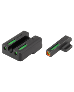 TruGlo TG-13HP1PC TFX Pro  Square Tritium/Fiber Optic Green with Orange Outline Front/U-Notch Green Rear Nitride Fortress Frame for HK VP 9&40,P30,P30SK,P30L,45 Tactical Including Compact