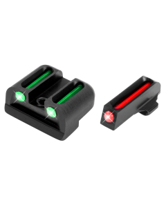 TruGlo TG-131X Fiber-Optic  3-Dot Set Red Front, Green Rear with Nitride Fortress Finished Frame for Springfield XD, XD-M, XD-S, XD-E