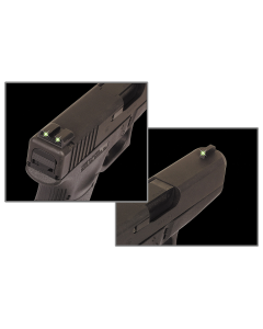 TruGlo TG-231MP Tritium Night Sights Square Green Front/U-Notch Green Rear with Nitride Fortress Finished Frame for S&W M&P, M&P Shield Including 22, 9/40 SD (Except 22 Compact, CORE, SD VE)