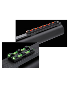 Truglo TG94 Gobble-Dot  Universal Shotgun Green/Red Fiber Optic Green Fiber Optic Black