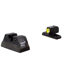 Trijicon 600596 HD Night Sight Set 3-Dot Tritium Green with Yellow Outline Front, Green with Black Outline Rear Black Frame for HK USP