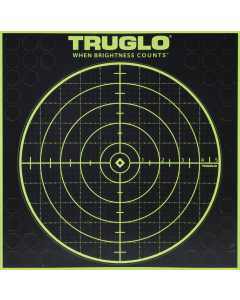 Truglo TG-10A6 Tru-See  Self-Adhesive Paper Bullseye Black/Green 6 Per Pkg