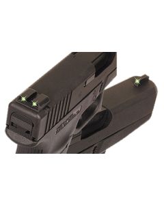 TruGlo TG-231R2 Tritium Night Sights Square Green Front/U-Notch Green Rear with Nitride Fortress Finished Frame for Ruger LC, LC9s, LC380