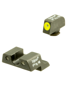 Trijicon 600784 HD Night Sight Set 3-Dot Tritium Green with Yellow Outline Front, Green with White Outline Rear Black Frame for Glock 42, 43, 43X, 48
