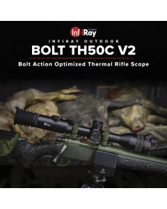 InfiRay Outdoor TH50CV2 Bolt TH50C V2 Thermal Weapon Sight Thermal Rifle Scope Black 3.5x 50mm, Multi- 2 Dynamic/5 Static Reticle, Digital 4x Zoom 640x512, 50 Hz Resolution Features Stadiametric Rangefinder