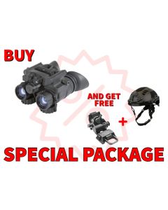 Night Vision Guys  NVG-40 Dual Tube Night Vision Goggle/Binocular with FOM Min 2000 White Phosphor ELBIT TUBES Gen 3+ Auto-Gated Package