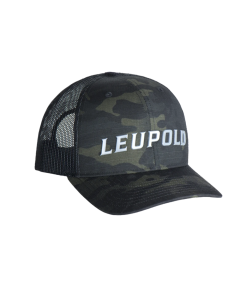 Leupold Wordmark Trucker Hat MultiCam Black Adjustable Snapback OSFA