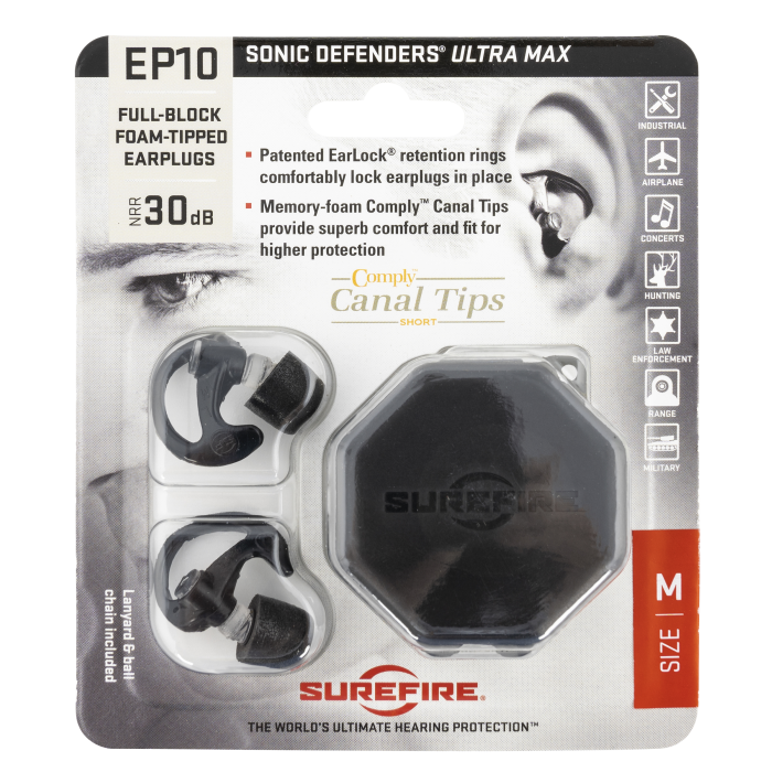 SureFire EP10BKMPR EP10 Sonic Defenders Ultra Max Medium 30 dB