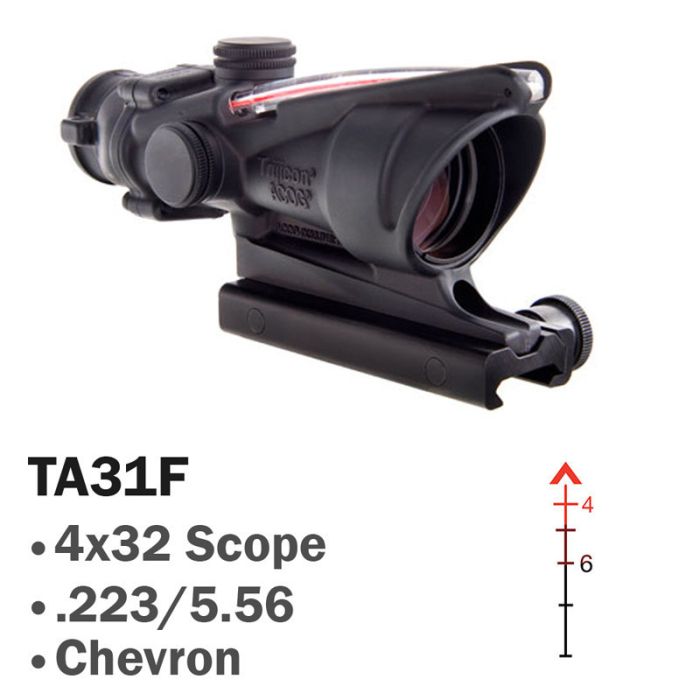 Trijicon TA31F ACOG 4x32 Red Chevron Reticle Scope for Sale