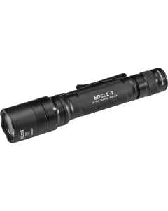 SureFire EDCL2T Everyday Carry 2 Dual-Output Black Anodized Aluminum White LED 5/1200 Lumens 210 Meters Range