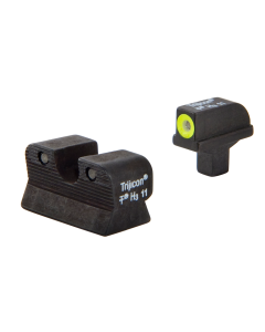 Trijicon 600514 HD Night Sight Set 3-Dot Tritium Green with Yellow Outline Front, Green with Black Outline Rear Black Frame for Colt 1911