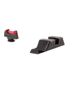 Trijicon 601023 Fiber Sight Set  Interchangeable Fiber Optic Green & Red Front, Black Rear Black Frame for Most 9/40 Glock