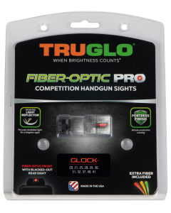 TruGlo TG-132G2 Fiber-Optic Pro High Set Red Front, Black Rear with Black Finished Frame for Glock 20,21,25,29-32,37,40,41 (Except MOS Variants)