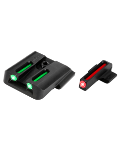 TruGlo TG-131MP1 Fiber-Optic  Square Red Front, Green Rear with Black Finished Frame for S&W M&P Shield EZ 380