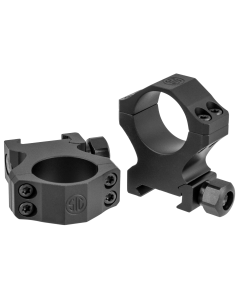 Sig Sauer Electro-Optics SOA10014 Alpha1 Hunting Scope Ring Set For Rifle Weaver Extra High 30mm Tube 0 MOA Black Powder Coated Aluminum