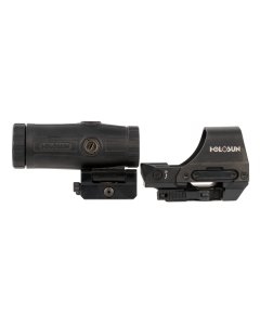 Holosun HS510CHM3X 510 & HM3X Combo Kit Black Anodized 1x 0.91" x 1.26" 2 MOA Red Dot/65 MOA Circle Multi Reticle 3x Magnifier 0.58" x 0.77"