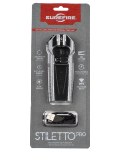 SureFire PLRB Stiletto Pro Black Anodized Aluminum White LED 25-1000 Lumens 142 Meters Range