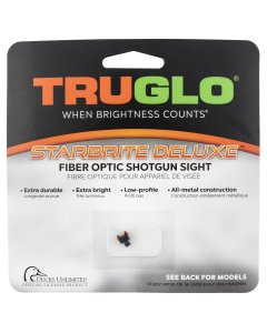 TruGlo TG-954CR StarBrite Deluxe Front Sight Red Fiber Optic Front Sight with 5-40 Thread Black for Shotgun