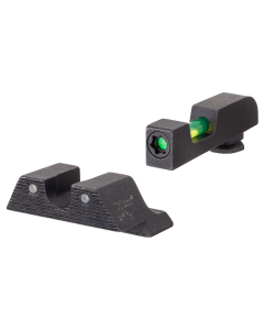 Trijicon 601104 DI Night Sight Set fits Glock 20-21,29-30,36,40-41 Tritium/Fiber Optic Green Front, Green Rear Black Frame