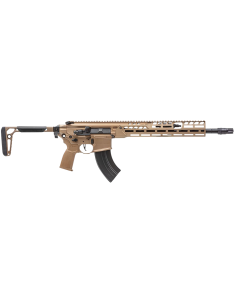 Sig Sauer RMCX762R16BLT MCX Spear LT 7.62x39mm 16" 28+1, Coyote, OEM Grip/Folding Stock, Rocksett Sig QD Suppressor Ready Flash Hider, Adj. Gas Block