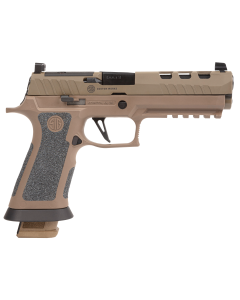 Sig Sauer 320X59DH3 P320 XFive DH3 9mm Luger 21+1 5" Black Bull Barrel, Coyote Cerakote DH3 Custom Works Optic Ready Slide, Coyote Cerakote DH3 SS Frame w/Picatinny Rail & Beavertail, Coyote TXG Grips