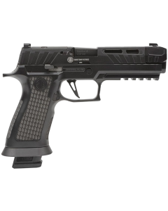 Sig Sauer P320V004 P320  9mm Luger 21+1 4.60" Black Steel Threaded Barrel, Black Cerakote Optic Cut/Serrated Slide, Black Laser Engraved XSeries Grips