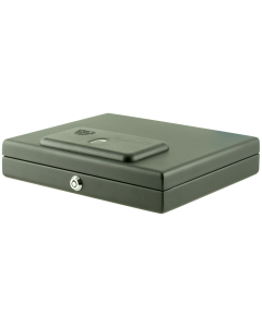 Bulldog BD4055B Magnum Top Load Vault Fingerprint ID Entry Black Powder Coat Steel Holds 1 Handgun 11.50" x 9.75" x 2.50"