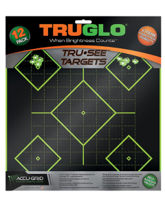 Truglo TG-14A12 Tru-See  Self-Adhesive Paper 5-Diamond Black/Green 12 Per Pkg