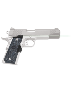 Crimson Trace LG904G Lasergrips Master Series 5mW Green Laser with 532nM Wavelength & 50 ft Range Black & Gray G10 for 1911 Full Size