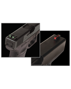 TruGlo TG-131G1 Fiber-Optic  3-Dot Low Set Red Front, Green Rear with Nitride Fortress Finished Frame for Most Glock (Except MOS Variants)