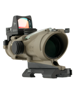 Trijicon 100554 ACOG ECOS Combo Flat Dark Earth 4x32mm Illuminated Green Crosshair .223/5.56 BDC Reticle
