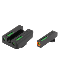 TruGlo TG-13GL2PC TFX Pro  Square Tritium/Fiber Optic Green with Orange Outline Front/U-Notch Green Rear High Set Nitride Fortress Frame for Glock 20,21,25,29-32,37,40,41 (Except MOS Variants)