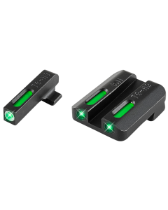 TruGlo TG-13SM1A TFX  3-Dot Set Tritium/Fiber Optic Green with White Outline Front, Green Rear with Nitride Fortress Finished Frame for Steyr