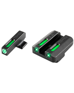 TruGlo TG-13FN1A TFX  3-Dot Set Tritium/Fiber Optic Green with White Outline Front, Green Rear with Nitride Fortress Finished Frame for FN 9mm FNX, FNP, FNS