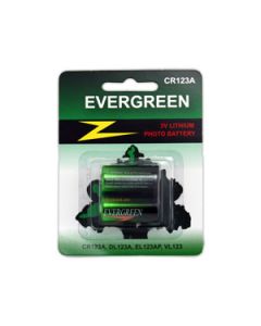 CR123A Battery 2 Pack by Evergreen 3V