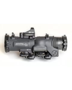 Elcan Specter DR 4x/1x, 5.56 Reticle, Adjust A.R.M.S. Levers & 4MOA XOPTEK Installed, with Flip Covers & ARD, Black 