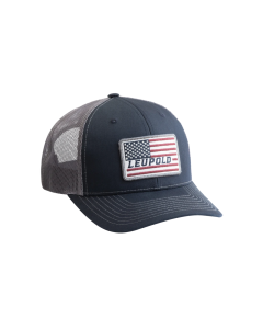 Leupold Flag Trucker Hat Navy/Gray Adjustable Snapback OSFA Semi-Structured