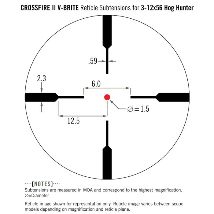 Vortex Crossfire II 3-12x56 | Vortex Hog Hunter | V-Brite Reticle
