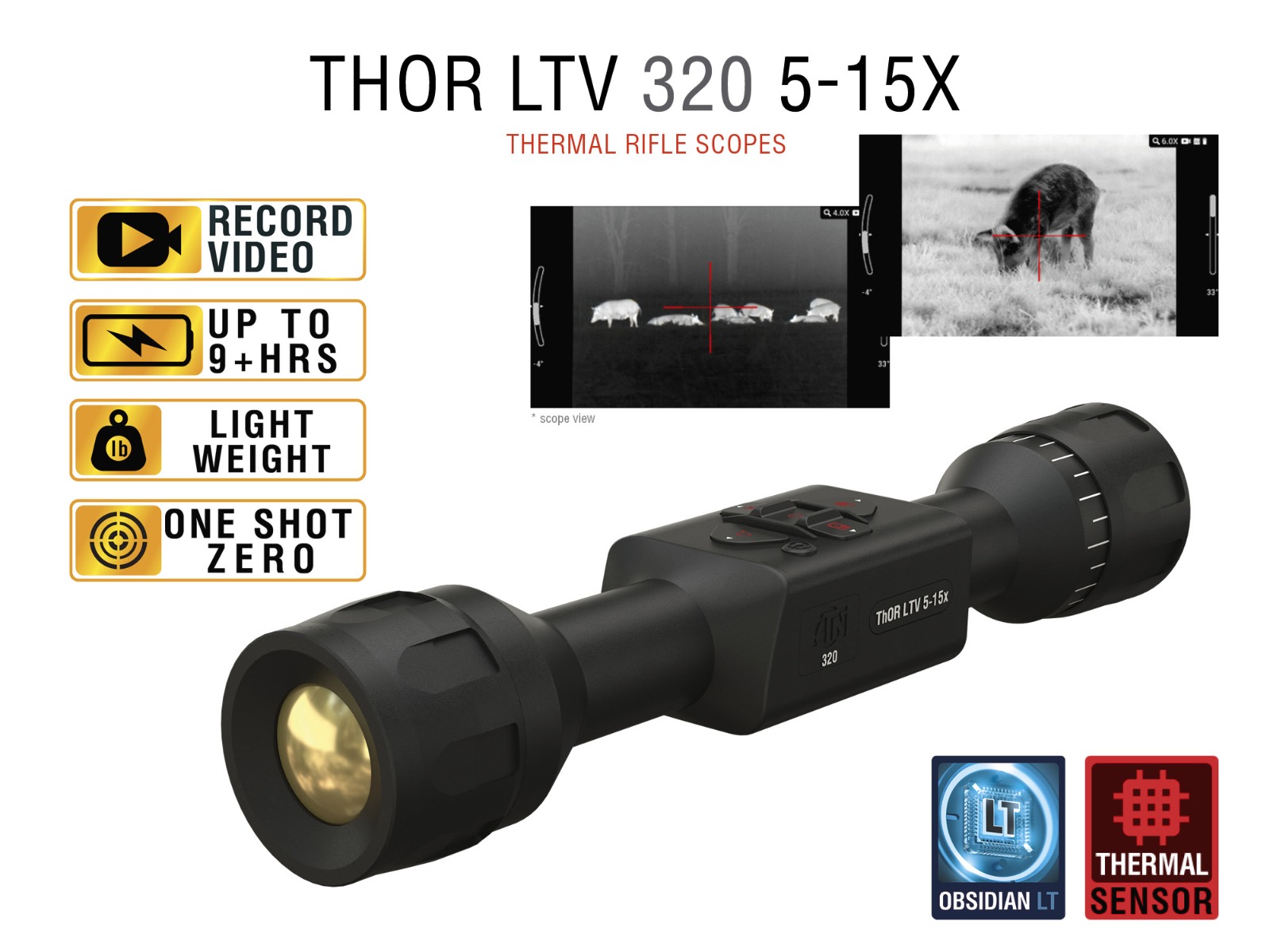 ATN ThOR LTV 320 5-15x Thermal Rifle Scope Video Recording