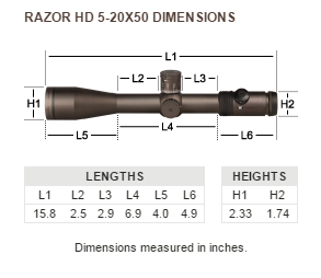 Vortex Razor HD 5-20x50 Rifle Scope EBR-2B MRAD 10 MRAD Turrets RZR52006 